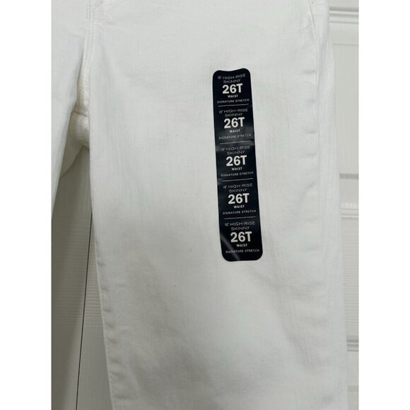 J.Crew $128 10" Toothpick Skinny Jean in Signature Stretch White Wash Sz 26Tall - Picture 8 of 16